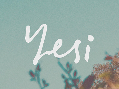 Yesi brand hand lettering logo logomark miami photographer