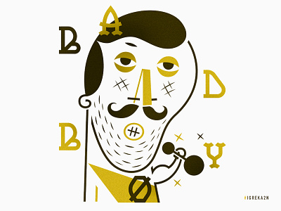 Bad Boy badboy character font fontbyme fontlover igreka2n illustration illustrator typo vecteur