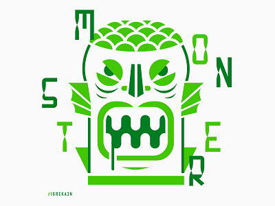 Monster character creature figure font fontbyme fontlover igreka2n illustration illustrator monster portrait typo