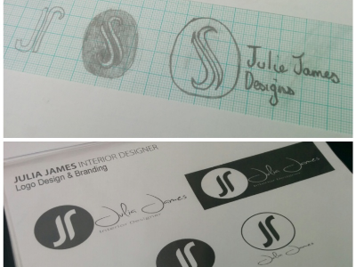 Julia James - Logo Sketches - Early Exploration