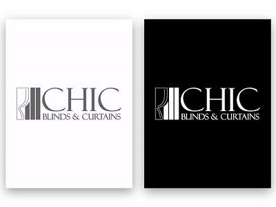 CHIC Blinds and Curtains Logo Design brand branding design designer graphic icon iconography identity logo monogram typography