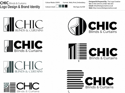 CHIC Blinds & Curtains Logo Concepts brand branding concepts design designer graphic icon iconography identity logo