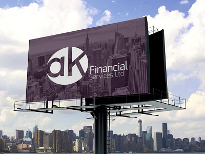 Ak Financial Services Logo Design branding design graphic iconography identity logo monogram