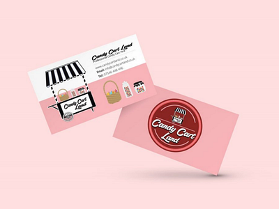 Candy Cart Land | Business Card Design business card design graphic icon illustration print typography