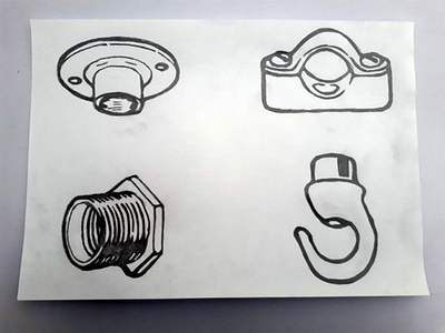 Icon Illustration Sketches - Electrical Ironmongery