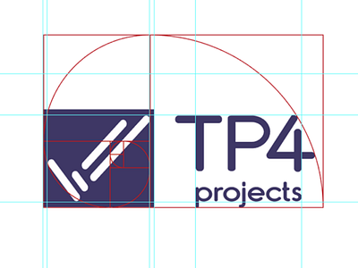 TP4 Projects Ltd | Logo Design design drawing golden ratio graphic handlettering icon iconography identity illustration logo monogram sketching typography