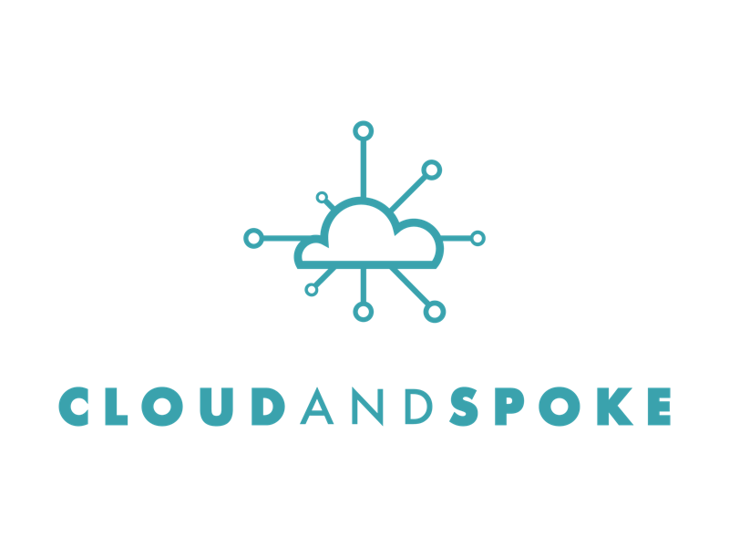 Cloud and Spoke Logo tires spoke clouds branding logo networking