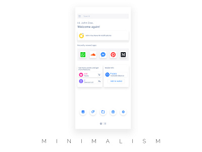 Minimalism Way Of UI landing page material ui minimalist minimalistic mobile ui