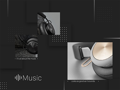 Headphone Poster and Brochure Design branding brochure grid headphone poster poster