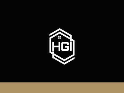 HGI Real estate development company logo design minimalist logo