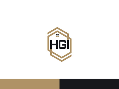 HGI Real estate development company logo design minimalist logo