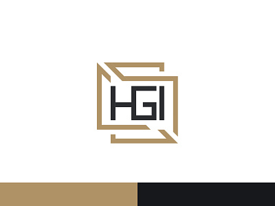 HGI Real estate development company logo design minimalist logo