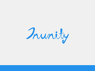 Inunity logo using custom font minimalist logo design