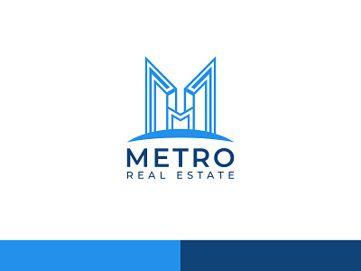 Metro Real Estate logo design minimalist logo design