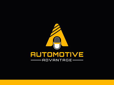 Modern & bold logo for the 'Automotive Advantage' podcast / subs