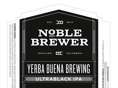 Noble Brewer: Label beer graphic design identity label logo print