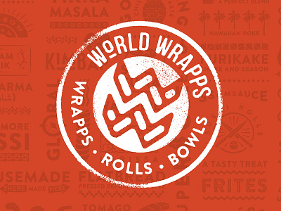 World Wrapps: Logo branding food graphic design identity logo