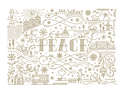 Noise 13: "Peace" Poster graphic design holidays illustration peace poster print san francisco sf