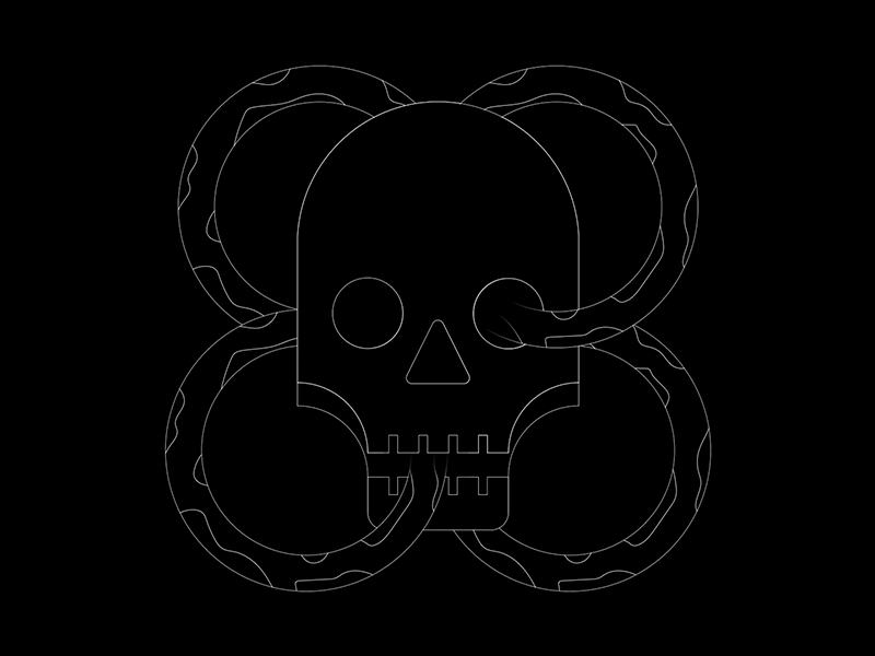 Skull & Snake animation design geometry halloween illustration illustration design