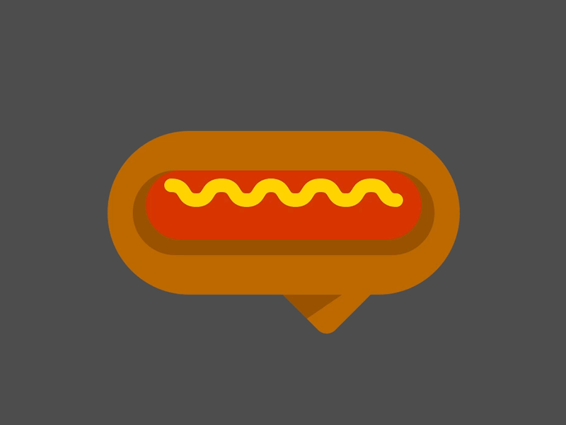Hotdog Chats animation design food hot dog hotdog illustration