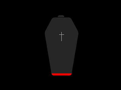RIP Battery dead design illustration