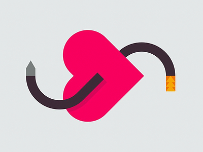 Cupid design flat icon illustration