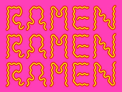 Ramen Cravings craving custom typography design font hungry illustration illustration design noodles ramen typography typography design