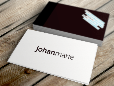 Business Card black business card white