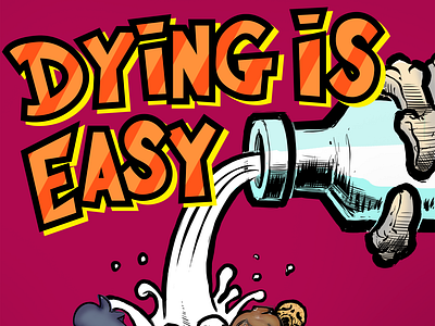 Dying Is Easy Comic Book Cover comic art comic book comics logo