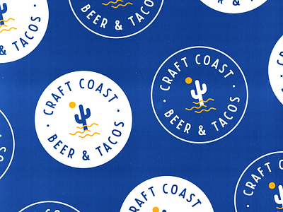 Craft Coast Beer & Tacos Spread circle circular clean geometric grain icon illustration logo shapes simple vintage vintage logo