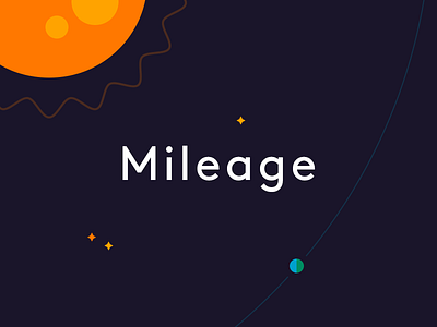 Mileage - Intro Screen intro ios iphone mileage space splash stars