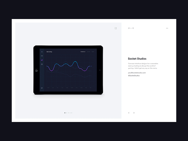 Socket Studios 2016 - WIP gif layout portfolio ui wip