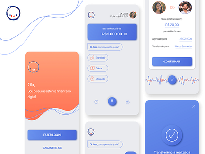 Voice Bank app bank banking app case case study design money app neumorphic skeuomorphism ui ux voice voice assistant voice over