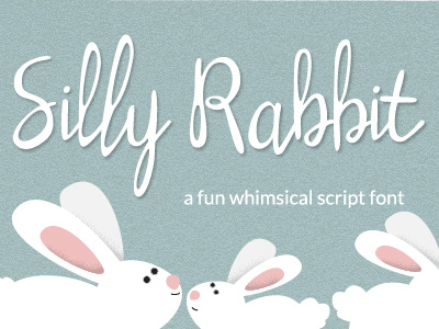 Silly Rabbit Font bunny children font illustration rabbit script typography
