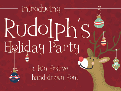 Rudolph's Holiday Party Font christmas font halloween holiday reindeer rudolph santa slab serif winter xmas