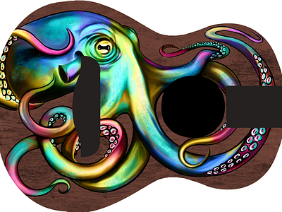 Oscar Octopus design digital art illustration procreate ukulele