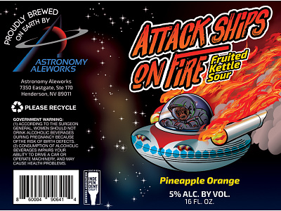 Attack Ships on Fire affinitydesigner beer branding craft beer design graphic design illustration ipad ipad pro packaging vector
