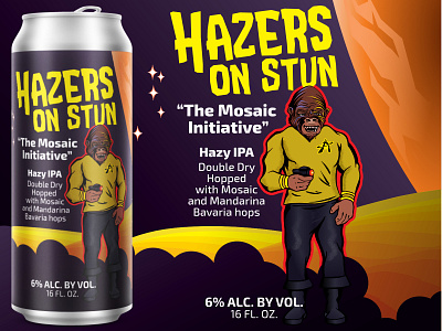 Hazers on Stun Craft Beer Label affinity affinity designer beer branding craft beer design graphic design illustration ipad pro packaging procreate vector