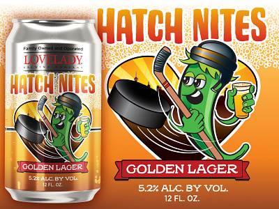 "Hatch Nites" craft beer label affinity designer branding brewery craft beer graphic design illustration ipad ipad pro label design labels packaging procreate