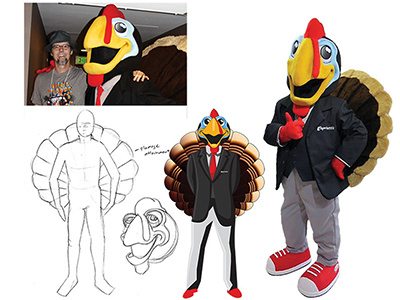 Robert Cole Turkey mascot design character design mascot