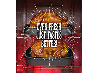 Oven Roasted Wall Graphic graphic design poster restaurant wall graphic