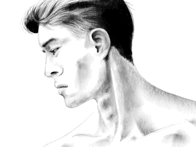 Profile sketch illustration sketch