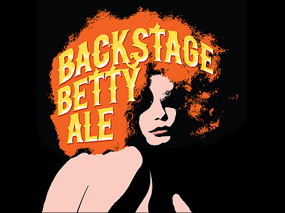 "Backstage Betty" beer label beer label illustration packaging