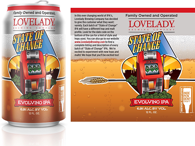 State of Change craft beer label adobe illustrator craft beer illustration packaging