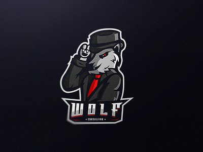 Mafious Wolf Mascot logo esports esports logo illustrator logo mafious wolf photoshop wolf