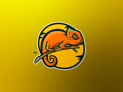 Chameleon Mascot Logo amphibian chameleon esports esports logo illustrator logo mascot photoshop