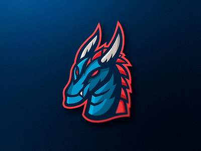 DRAGON MASCOT LOGO brand design dragon esports esports logo logo mascot logo photoshop. illustrator