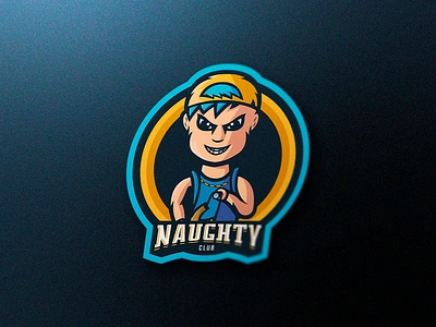 Naughty Mascot Logo club esports esports logo human illustrator logo mascot mascot logo naughty photoshop squad text