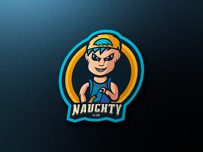 Naughty Mascot Logo club esports esports logo human illustrator logo mascot mascot logo naughty photoshop squad text