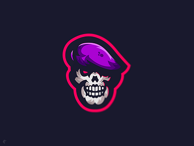 Militar Skull Mascot Logo